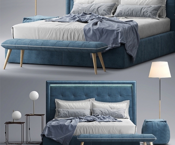 Modern Double Bed-ID:135790685