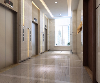 Modern Corridor/elevator Hall-ID:930724174