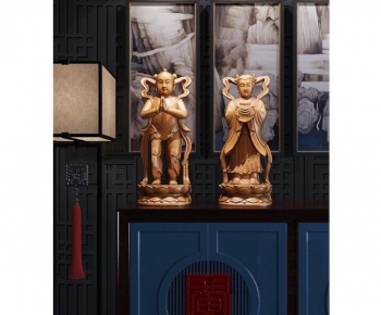 新中式仙童仙女雕塑-ID:931024856