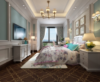 American Style Idyllic Style Bedroom-ID:288175782