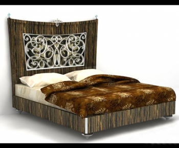 Modern Double Bed-ID:745256254