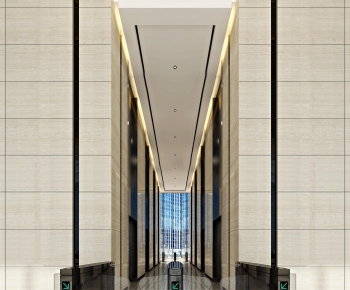 Modern Corridor/elevator Hall-ID:553874567