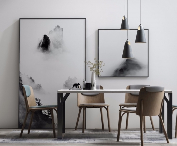 Modern Nordic Style Dining Table And Chairs-ID:818264233