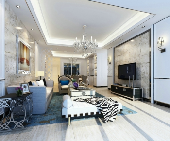 Modern A Living Room-ID:466802271