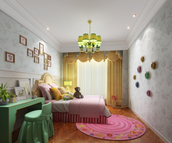 Modern American Style Girl's Room Daughter's Room-ID:773392392