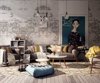 Nordic Style Sofa Combination-ID:579438837