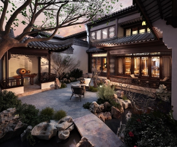 Chinese Style Courtyard/landscape-ID:607524327