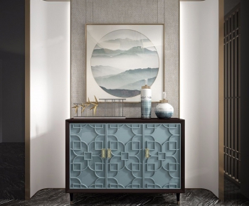 New Chinese Style Side Cabinet/Entrance Cabinet-ID:352068967