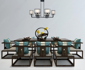 New Chinese Style Dining Table And Chairs-ID:807371466