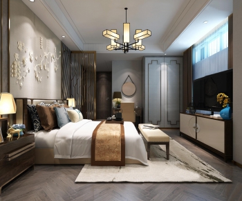 New Chinese Style Bedroom-ID:183006923