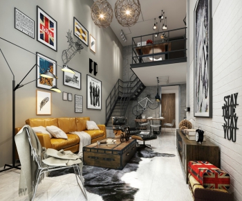 Industrial Style A Living Room-ID:817316347