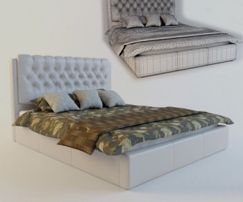 Modern Double Bed-ID:717187883