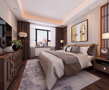 New Chinese Style Bedroom-ID:313992156