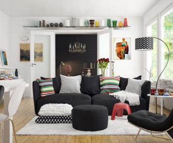 Modern Nordic Style A Living Room-ID:185488466