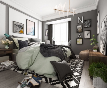 Nordic Style Bedroom-ID:992375543