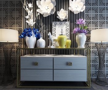 Modern New Chinese Style Side Cabinet/Entrance Cabinet-ID:158778874