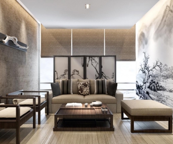 New Chinese Style A Living Room-ID:771089668