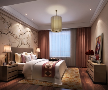 New Chinese Style Bedroom-ID:245961721