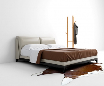 Modern Double Bed-ID:993990346