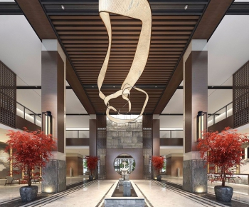 New Chinese Style Lobby Hall-ID:540509226