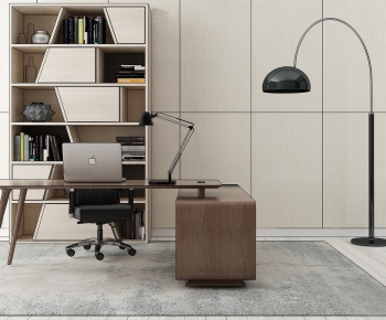 Modern Computer Desk And Chair-ID:891766138