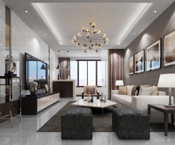 Modern A Living Room-ID:971168869