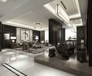 New Chinese Style A Living Room-ID:687565114
