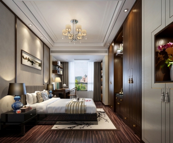 New Chinese Style Bedroom-ID:987763486