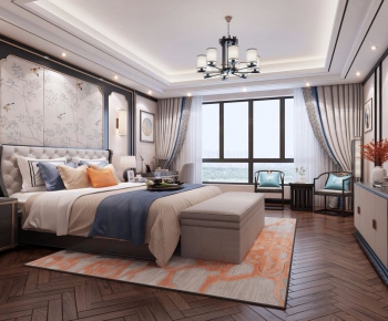 New Chinese Style Bedroom-ID:901681555