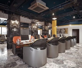Industrial Style Internet Cafe-ID:206636211