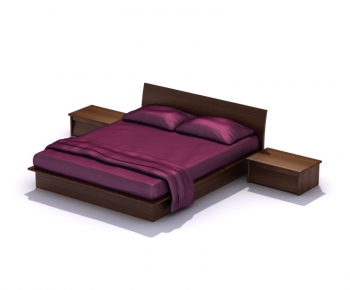 Modern Double Bed-ID:911832894