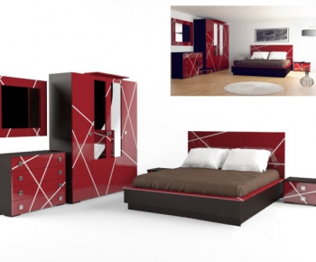 Modern Double Bed-ID:981735439