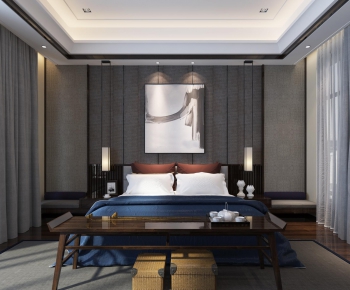 New Chinese Style Bedroom-ID:884855427
