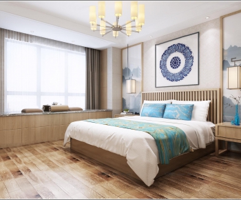 New Chinese Style Bedroom-ID:765435911