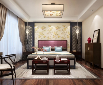 Modern New Chinese Style Bedroom-ID:243115658