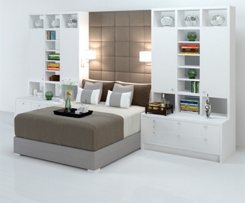 Modern Double Bed-ID:800841719