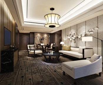 New Chinese Style A Living Room-ID:539399898