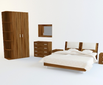 Modern Double Bed-ID:474828542