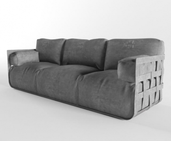 Industrial Style Three-seat Sofa-ID:185195126