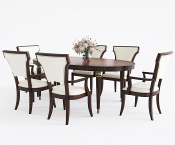American Style Dining Table And Chairs-ID:513916191