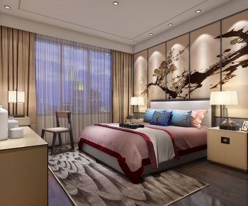 New Chinese Style Bedroom-ID:154846387