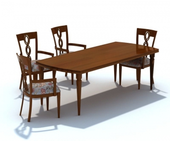 American Style Dining Table And Chairs-ID:675555842