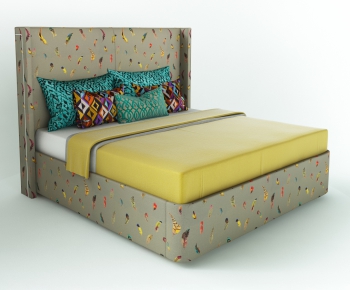 European Style Double Bed-ID:958362671