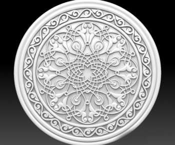 European Style Plaster Carved Top Plate-ID:178439288