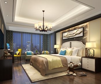 New Chinese Style Bedroom-ID:362318835