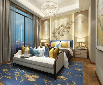 New Chinese Style Bedroom-ID:568422786