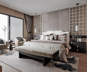 New Chinese Style Bedroom-ID:886058535