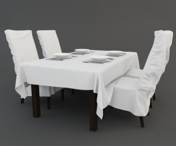 Modern Dining Table And Chairs-ID:709649496