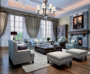 American Style A Living Room-ID:649298918