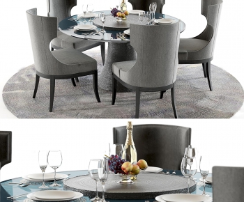 Modern Simple European Style Dining Table And Chairs-ID:745855542